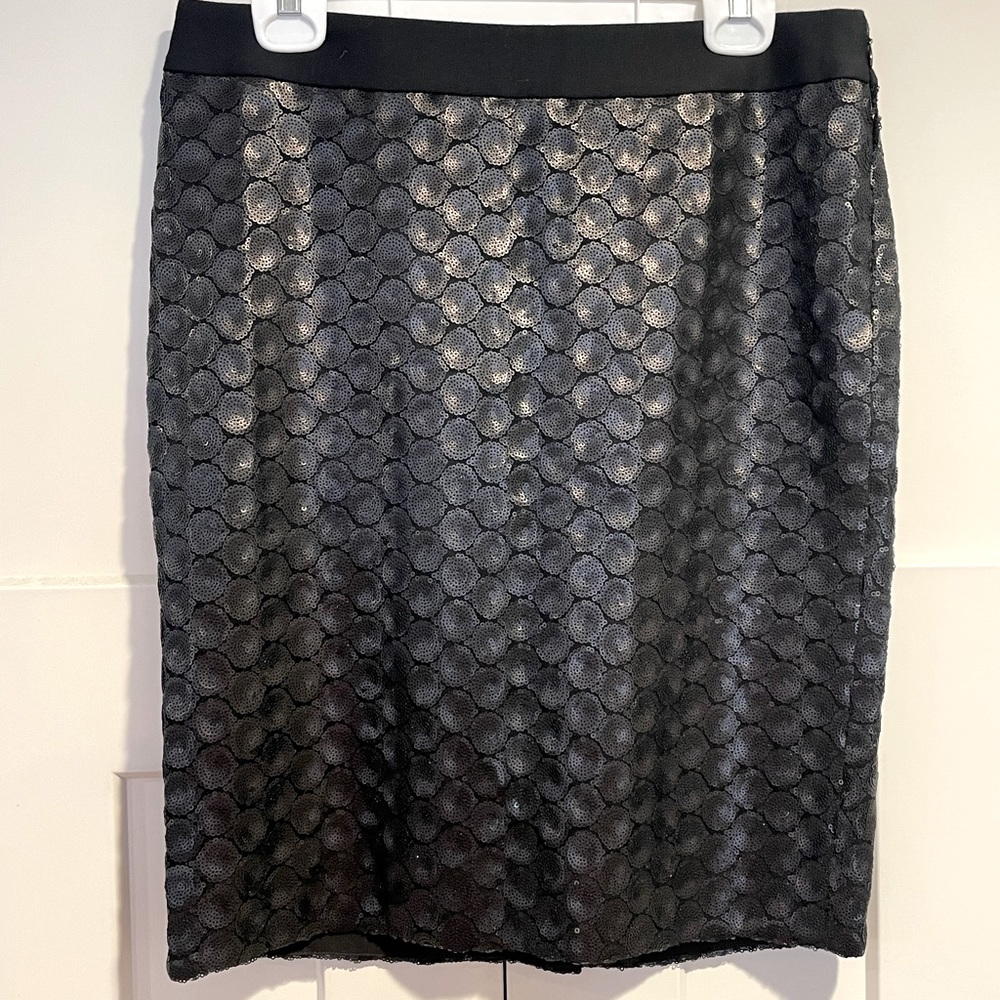 The Limited Black Sequin Pencil Skirt 10